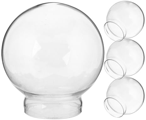 MAGICLULU 4pièces Boule à Neige Verre Transparent Dôme pour Décoration Intérieure Et Projets Artisanat pour Garçon Fille