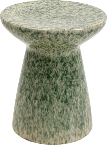 Kare Design Beistelltisch Arrivato, Grün, 36cm Durchmesser, Ablagetisch, Steintisch, Wohnzimmertisch, Blumenständer