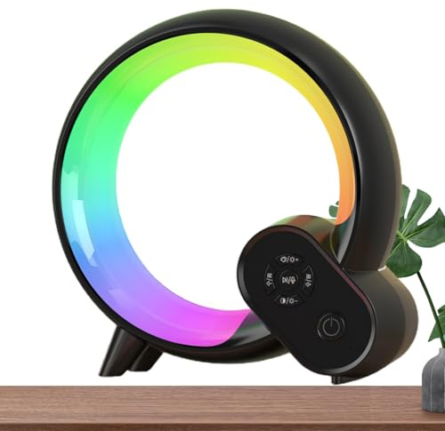 Générique Altoparlante senza fili con illuminazione | Lampada da comodino con suono stereo | Lampada da comodino e suono mobile multifunzionale, per e adulti a casa in ufficio in salotto o in camera