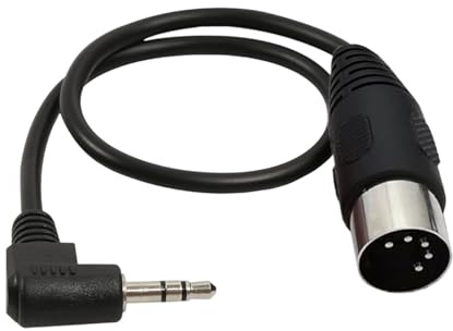 Tmboryuu Cable Adaptador auditivo en ángulo Recto de 3, 5 mm a DIN5P de 5 Pines Compatibilidad para Equipos de Estudio e Instrumentos Cable Adaptador con Conector en Forma de L