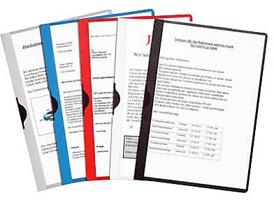 Klemm-Mappen/Klemmhefter/farbsortiert/Berwerbungsmappen / 25 Stück