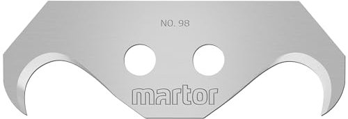 MARTOR 10 x HAKENKLINGE, Ersatzklingen Cuttermesser, Sicherheitsmesser, 19 mm, Scharf, Im Spender, 2-fach Nutzbar, NR. 98