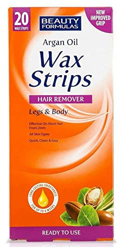 BEAUTY FORMULAS ARGAN OIL WAX STRIPS LEGS & BODY 20'S, (Pack Of 1)