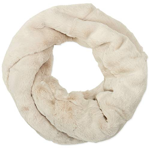 Caspar SC480 warmer eleganter Damen Winter Fell Loop Schal, Farbe:beige, Größe:One Size