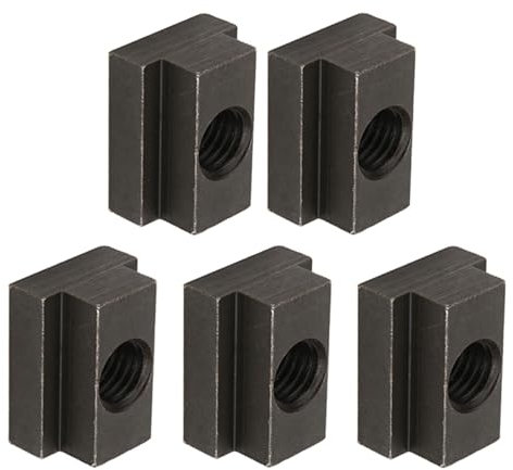 5pcs T Slot Nuts M12 Threads Fit Into T-slots In Machine Tool Tables,Black Oxide Finish