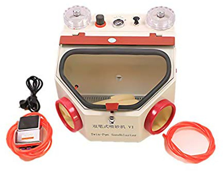 Aries Outlets USA Dental Lab Equipment Twin-Pen Sandblaster Electric Sand Blasting Machine