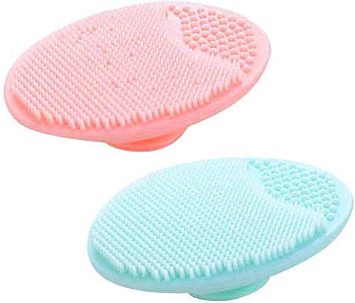 2 Gesichts-Bad-Reinigungsbürste aus Silikon für die Haut, Mitesser, Porenreiniger, Massagegerät, Peeling-Pad