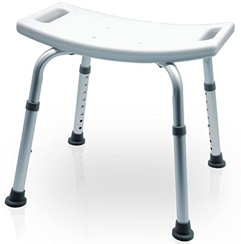 Mobility Plus - Duschhocker für Senioren - höhenverstellbar - Duschsitz für Badezimmer - Duschhilfe rutschfest & stabil bis 136 kg - Hocker für Dusche