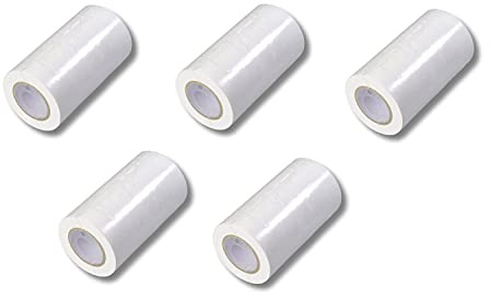 AGRI plus 5 Rollen Silofolienklebeband/Reparaturklebeband - Zum Abdichten von Löchern und Risse - 100 mm Breite - 10 m Länge - Weiß