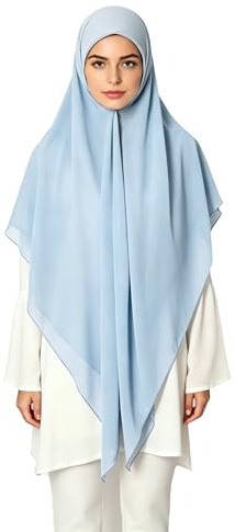 Lina & Lily Premium Chiffon Damen Muslim Hijab Kopftuch Schal Quadrat 145 x 145cm