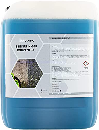 Innovano Steinreiniger, Algenreiniger, Konzentrat, zur Reinigung von Steinen, Terrassen, Steintreppen, Fliesen, Outdoor (25)
