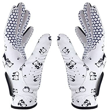 ETomey Golfhandschuhe 1Pair Damen Golf Softhandschuhe Linke Hand rechts Pu. rutschfeste lesende atmungsaktive Handschuh, alle Wettergriffregen Golfhandschuhe Damen (Color : Blue, Size : Size21)