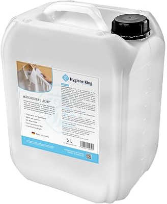 Hygiene King | Wäschesteife | Wäschestärke | 5 L | Für Weiß- & Buntwäsche | Hand- & Maschinenwäsche | stärkt & macht elastisch | Made in Germany
