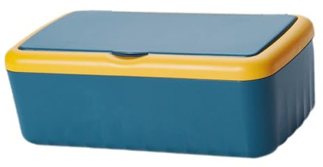 DRESSOOS Wischtuchbehälter Feuchttücherbox mit Großer Kapazität, Staubdicht und Versiegelt, Herausnehmbar, Tragbar, Mittelblau, Nachfüllbarer Tücherhalter für Feuchttücher, Gesichtstücher