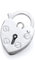 Old English Jewellers 925 Sterling Silver Heart Padlock Clasp Finding - 17.5mm x 12.5mm
