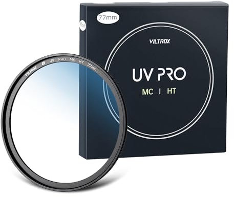 VILTROX Filtro UV MC da 77mm, MC Filtro di protezione UV 18 rivestimenti multistrato UHD, rivestimento nano, filtro UV ultra sottile resistente ai graffi per obiettivo fotocamera da 77mm