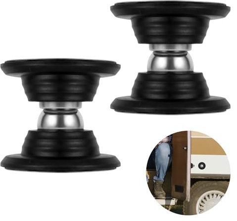 PEUTIER Lot de 2 Supports de Porte Magnétiques pour Camping-Car, Magnétique Puissant Loquet Porte à Bagages Facile à Installer Butée de Porte Camping-Car avec Vis et Adhésif Accessoires Camping-Car