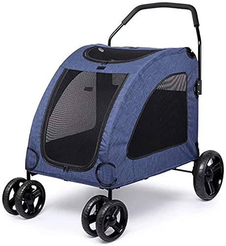 Hundebuggy, Haustierbuggys für mittelgroße und große Hunde von 15–45 kg sowie eine Vielzahl von Tieren (blau) (blau)