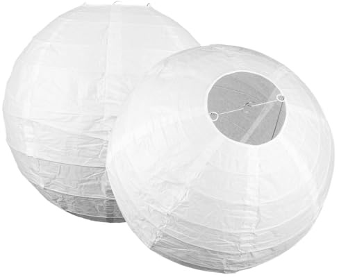 SEWOART Faltbarer Papier Lampenschirm 40 Cm Lampenschirm Hängelampe Für Deckenlampe Diy Kronleuchter-Deckenleuchtenschirm Leicht Zu Montieren Und Zu Verstauen 2 Stück