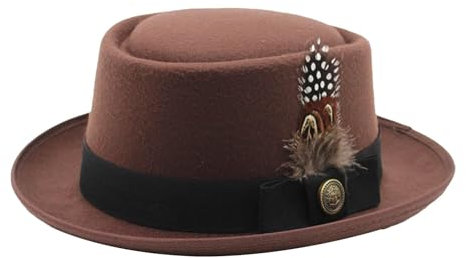 Tuxxjzm Oktoberfest Hut mit Federn | Oktoberfest Bayerischer Hut | Fasching Kopfbedeckung | Bayerischer Trachtenhut | Bierhut | Schwarzer Bowler Hut | Oktoberfest Kostüm Damen & Herren