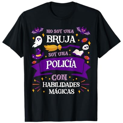 No Soy Una Bruja Soy Una Policía Nacional Regalo Policia Camiseta