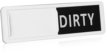 Weißer Acryl Geschirrspüler Schild Magnet, 1 Stück | Sauber/schmutzig Anzeige, Magnetische Befestigung, Sichtbar und Universell Kompatibel