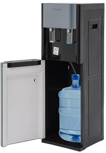SAYEYBU Distributore di Acqua Fredda A Caricamento Inferiore, Distributore di Acqua Calda E Fredda, Contiene Bottiglie da 5 Galloni, Adatto per Case, Cucine E Uffici,Grigio