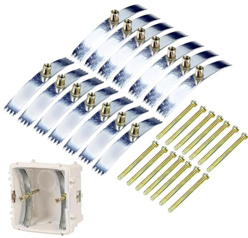 14pcs Switch Socket Screw Hook Wall Socket Back Box Repair Clip Support Rod,Universal 86 Type Switch Repair Tool,Wall Outlet Accessories(Silvery)