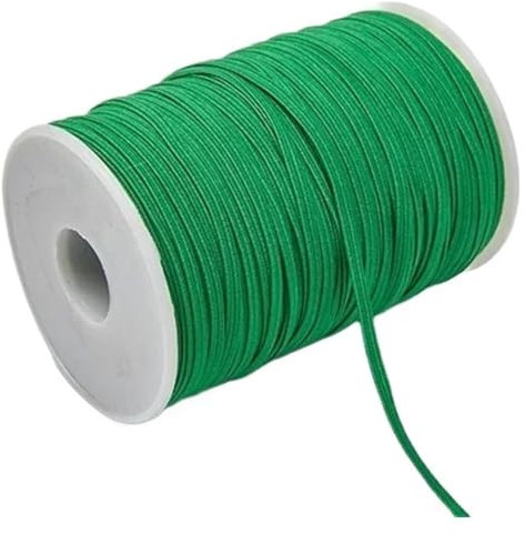 Banda elástica de goma de colores de 3 mm y 6 mm for coser, cinta elástica de licra, adorno for tela, accesorios de bricolaje for prendas de vestir, elástica for coser.(Green,6mm 100yards)