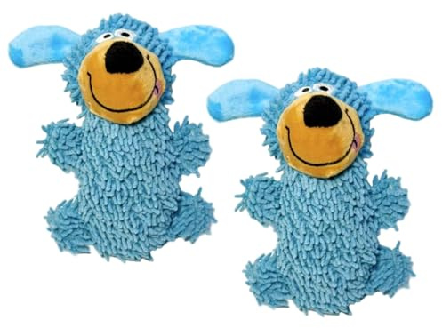 Hbbgdiy Dog Squeak Toys 2 Pack Plush Interactive Scheaky Toys para Todos los Perros de Razas, Cachorro de Peluche Suave para Jugar, Entrenamiento y Alivio del estrés