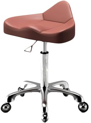 Generico Sgabello ergonomico a sella, sedia da salone regolabile a sella, sgabello con sollevamento a gas idraulico, for parrucchiere, bellezza, dentista, massaggio, ufficio, casa(Color 1)
