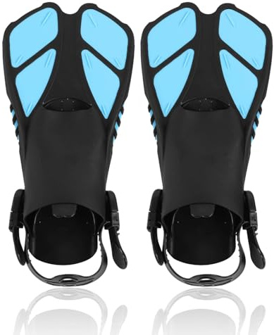 Schnorchelflossen, Flossen zum Schwimmen für Erwachsene, 1 Paar verstellbare Tauchflossen aus weichem TPR mit offenem Absatz und Langen Schwimmflossen zum Schnorcheln, Tauchen, (#1)