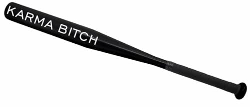 Baseballschläger lustige Sprüche Karma Bitch 65 cm lang schwarz Girls Power