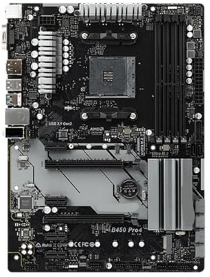 motherboard Fit For ASRock B450 PRO4 Memoria AMD DDR4 Scheda madre AM4 M.2 NVME ATX (supporta CPU Ryzen 5 5600G R7 5700X3D 5800X)