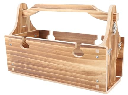 Oreilet Table de Panier de Pique-Nique Pliante Bois 2 en 1, Table de Pique-Nique Vin Portable, Plateau de Fruits pour Collation Fromage Vintage en Plein Air avec (Gris Charbon)