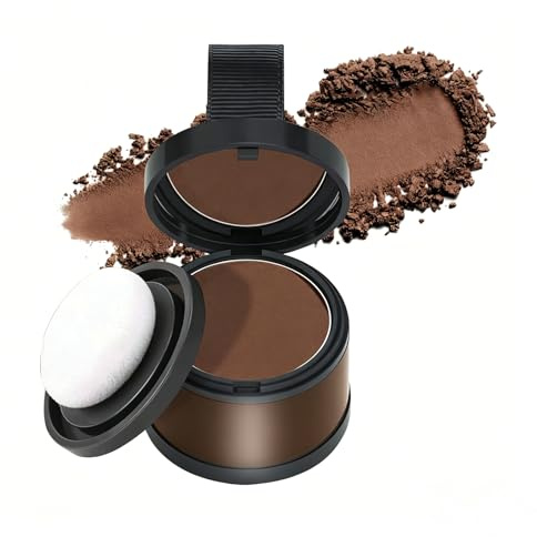 Virecose Retocador de Raíces en Polvo (Café)- Corrector Capilar Cubre Cana para Densificar el Cabello de Mujeres y Hombres, Maquillaje Capilar Resistente al Agua para Cubrir Raíces