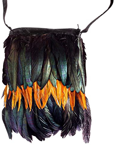W WIDMANN MILANO Party Fashion 6998B - Umhängetasche Indianerin, Rabe, Accessoire für Karneval