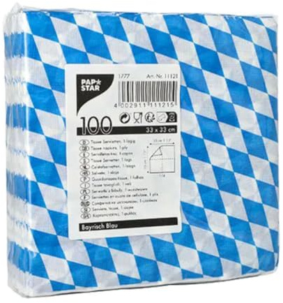 Papstar servetter, blå, 1 - paket