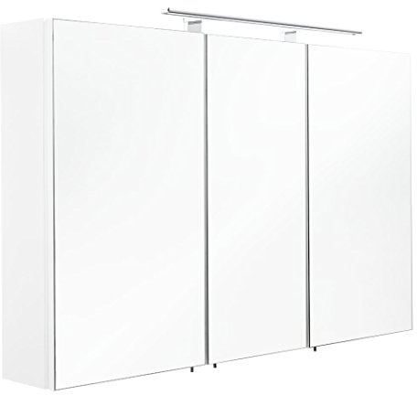 Posseik 5439-76 Spiegelschrank 3-türig, 110 x 68 x 16 cm, weiß