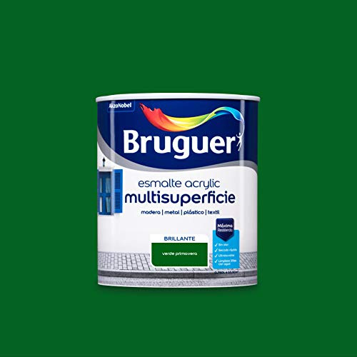 Bruguer Acrylic Multisuperficie Esmalte al agua Brillante Verde Primavera 750 ml