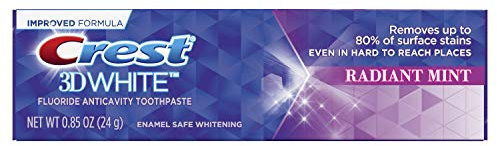 Crest 3d White Vivid Fluoride Anticavity Toothpaste Radiant Mint - 0.85 Oz Pack of 2