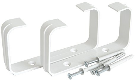 La Ventilazione STV2126B Nr. 2 Staffe Fermatubo con Viti e Tasselli per Tubo Rettangolare, 120x60 mm