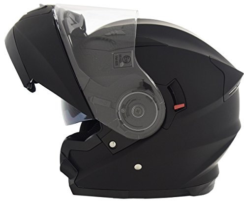 CRUIZER Casco Modulare Moto Omologato ECE-22-05, Nero Opaco, Taglia XL