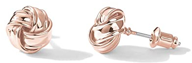 PAVOI 14K Rose Gold Plated 925 Sterling Silver Post Love Knot Stud Earrings | Gold Earrings for Women