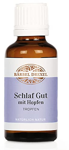 BÄRBEL DREXEL® Schlaf Gut mit Hopfen Tropfen Alkoholfreie Pflanzliche Einschlafhilfe (30ml) Johanniskraut + Passionsblume 100% Vegane Herstellung Deutschland Natürliche Beruhigung Schlaftropfen