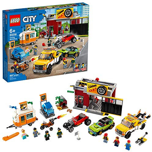 LEGO City Tuning Workshop Toy Car Garage 60258, Cool Building Set for Kids, New 2020 (897 Pieces)