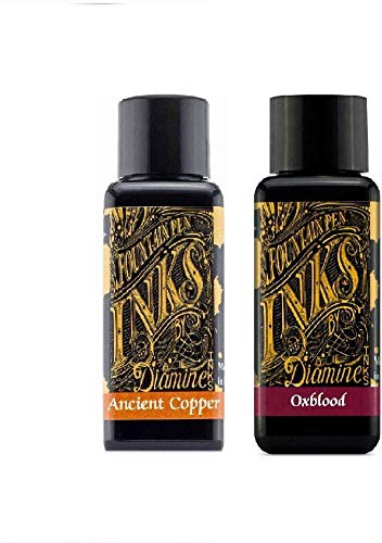 Diamine reservoarpenna bläck 30 ml oxblod & antik koppar – 2-pack