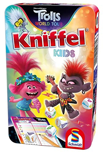 Trolls, Kniffel Kids, Bring Mich mit Spiel i metalldosan