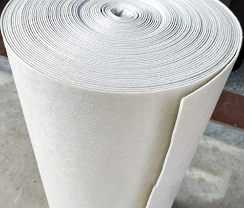 Yimihua 3mm Dicker Filz Stoff, Filzstoff Bastelfilz Farbig Filz Blätter Vliesstoff 100 x 100 cm Kinder DIY Zubehör zum Handwerk Nähen Projekte(Color:Nicht-gerade Weiss)