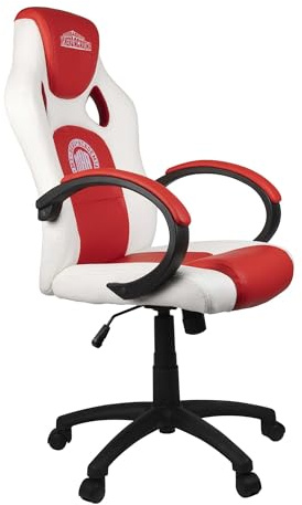 Konix My Hero Academia Gaming-Junior-Bürostuhl - 15° Neigung - Glattes PU-Leder - Rot und Weiß